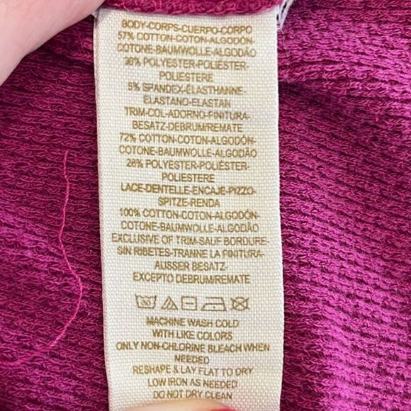 FREE PEOPLE Kombucha Cuff Thermal Top Boysenberry Fuchsia Women’s Size Medium - Picture 6 of 6